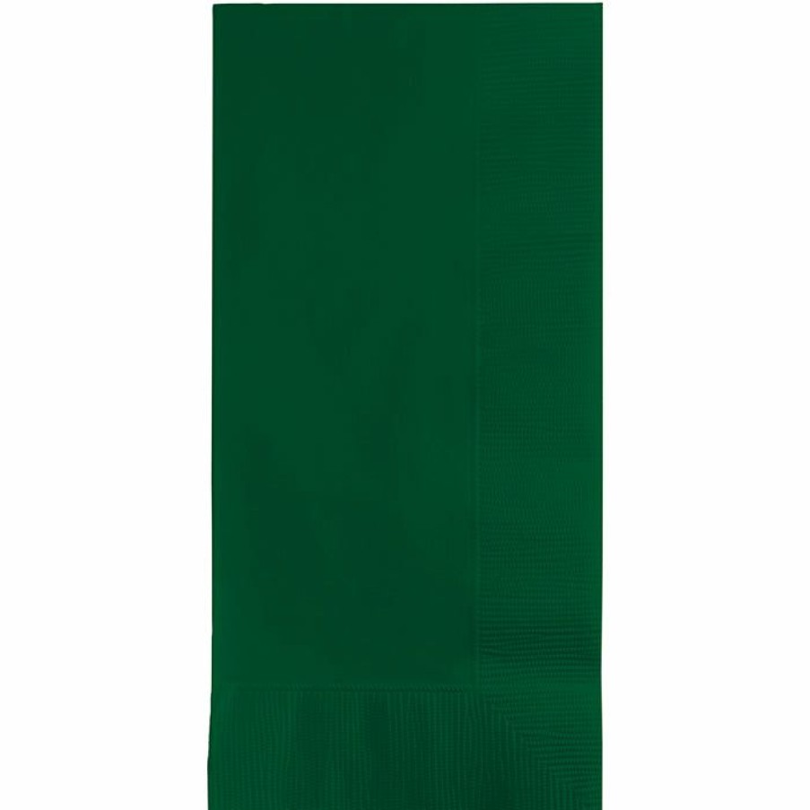 Solid Color Tableware * | Creative Converting Hunter Green Dinner Napkins 2Ply 1/8Fld, 100 Ct Solid Color Tableware