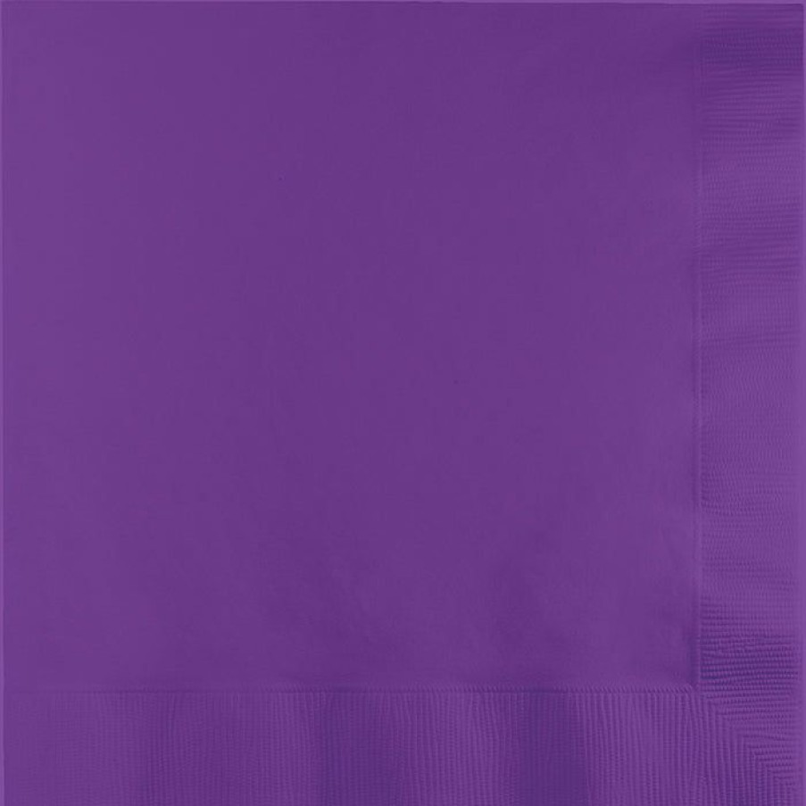 Solid Color Tableware * | Creative Converting Amethyst Dinner Napkins 3Ply 1/4Fld, 25 Ct