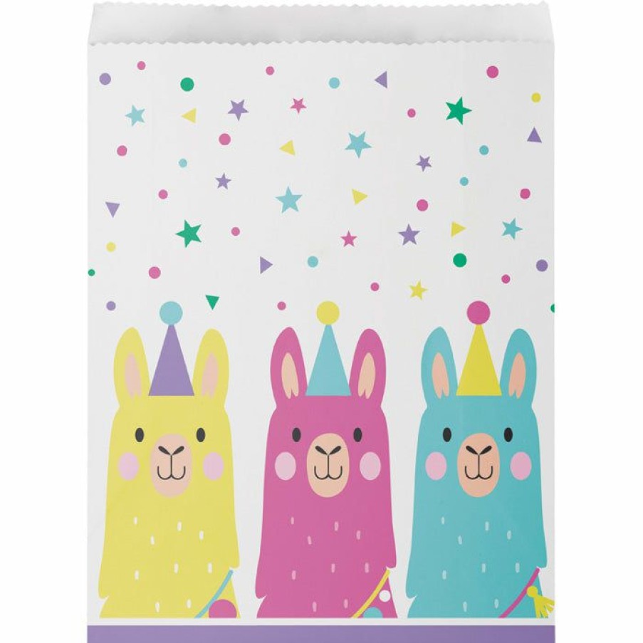 Birthdays * | Creative Converting Llama Party Treat Bags, 10 Ct