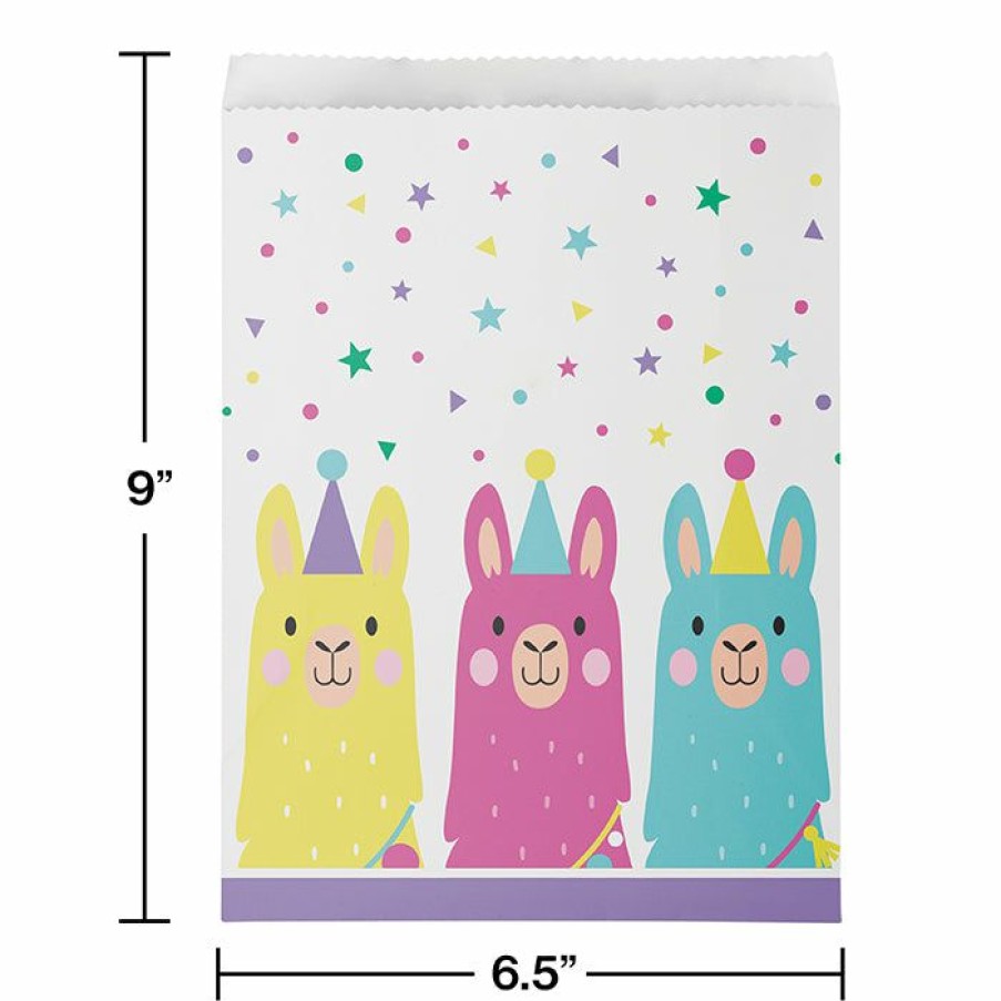 Birthdays * | Creative Converting Llama Party Treat Bags, 10 Ct