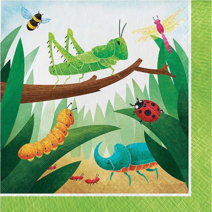 Birthdays * | Creative Converting Kids Birthday Party Themes Birthday Bugs Luncheon Napkin 16Ct