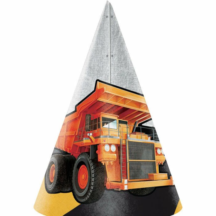 Birthdays * | Creative Converting Kids Birthday Party Themes Big Dig Construction Party Hats, 8 Ct