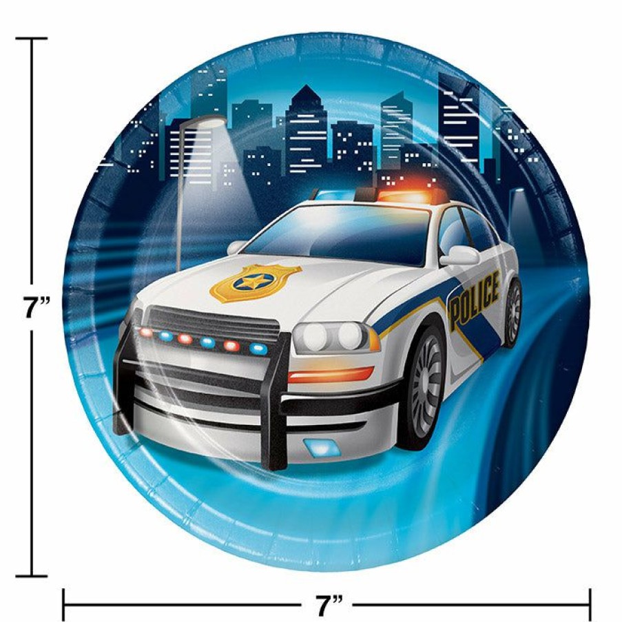 Birthdays * | Creative Converting Police Party Dessert Plates, 8 Ct