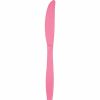 Solid Color Tableware * | Creative Converting Candy Pink Plastic Knives, 24 Ct Solid Color Tableware