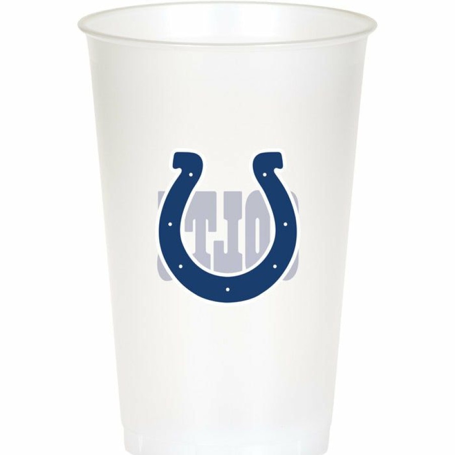 Sports * | Creative Converting Nfl And Football Party Supplies Indianapolis Colts Plastic Cup, 20Oz, 8 Ct