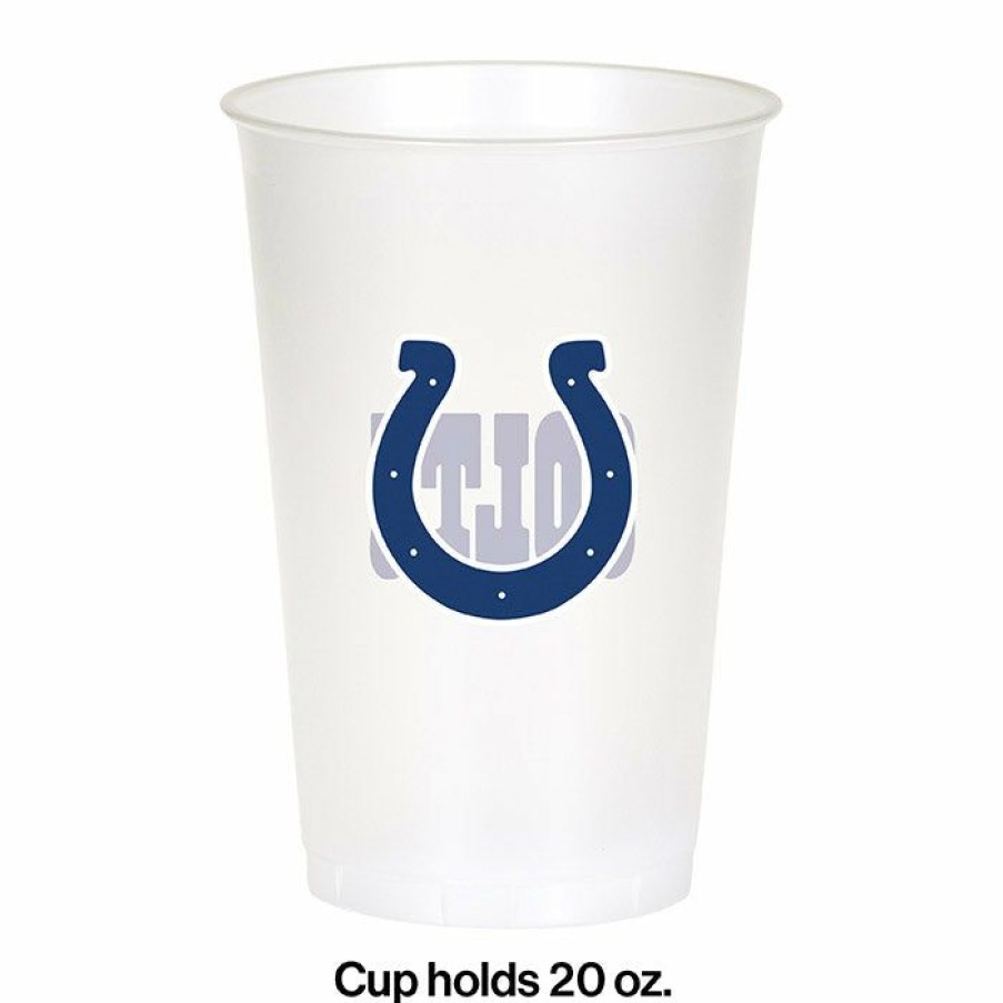 Sports * | Creative Converting Nfl And Football Party Supplies Indianapolis Colts Plastic Cup, 20Oz, 8 Ct