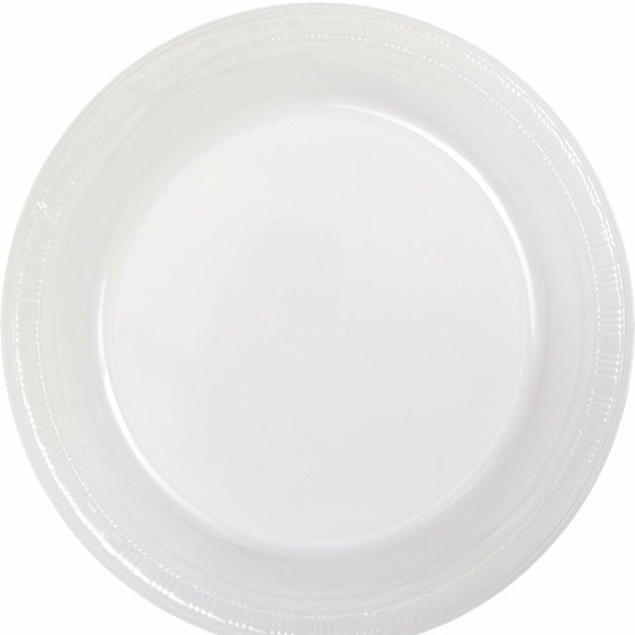 Solid Color Tableware * | Creative Converting Clear Plastic Dessert Plates, 20 Ct