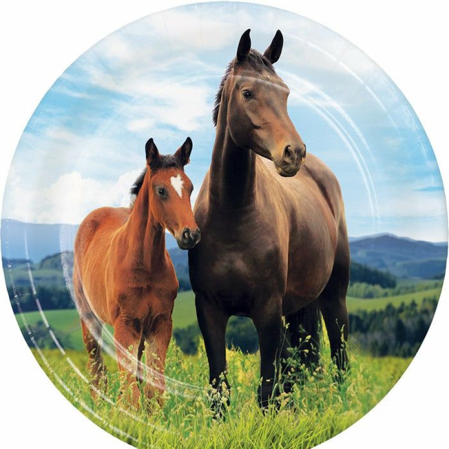 Birthdays * | Creative Converting Kids Birthday Party Themes Horse And Pony Dessert Plates, 8 Ct