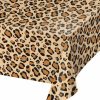 Themed Tableware * | Creative Converting Leopard Print Plastic Table Cover, 54 X 108 Themed Tableware