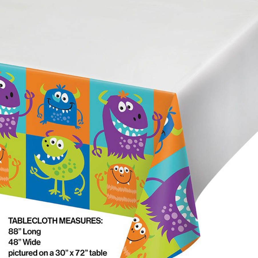 Birthdays * | Creative Converting Fun Monsters Plastic Tablecover 48 X 88 (Case Pack Of 12)