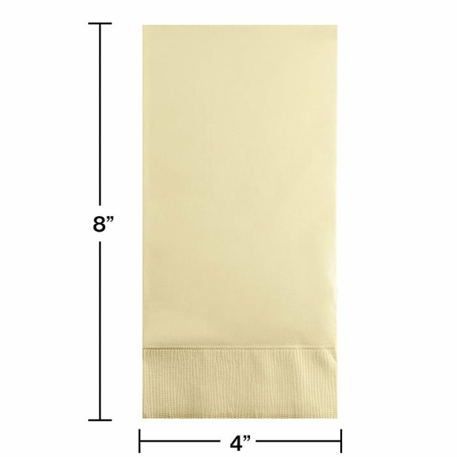 Solid Color Tableware * | Creative Converting Ivory Guest Towel, 3 Ply, 16 Ct Solid Color Tableware