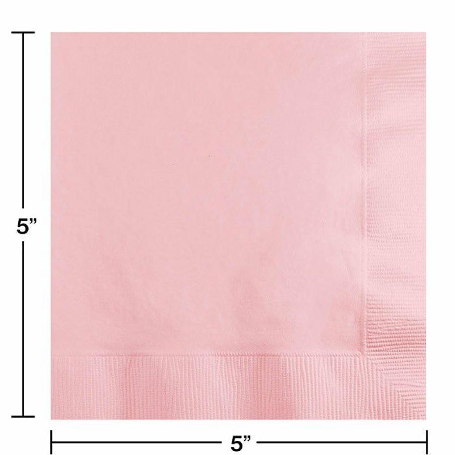 Solid Color Tableware * | Creative Converting Classic Pink Beverage Napkin 2Ply, 50 Ct