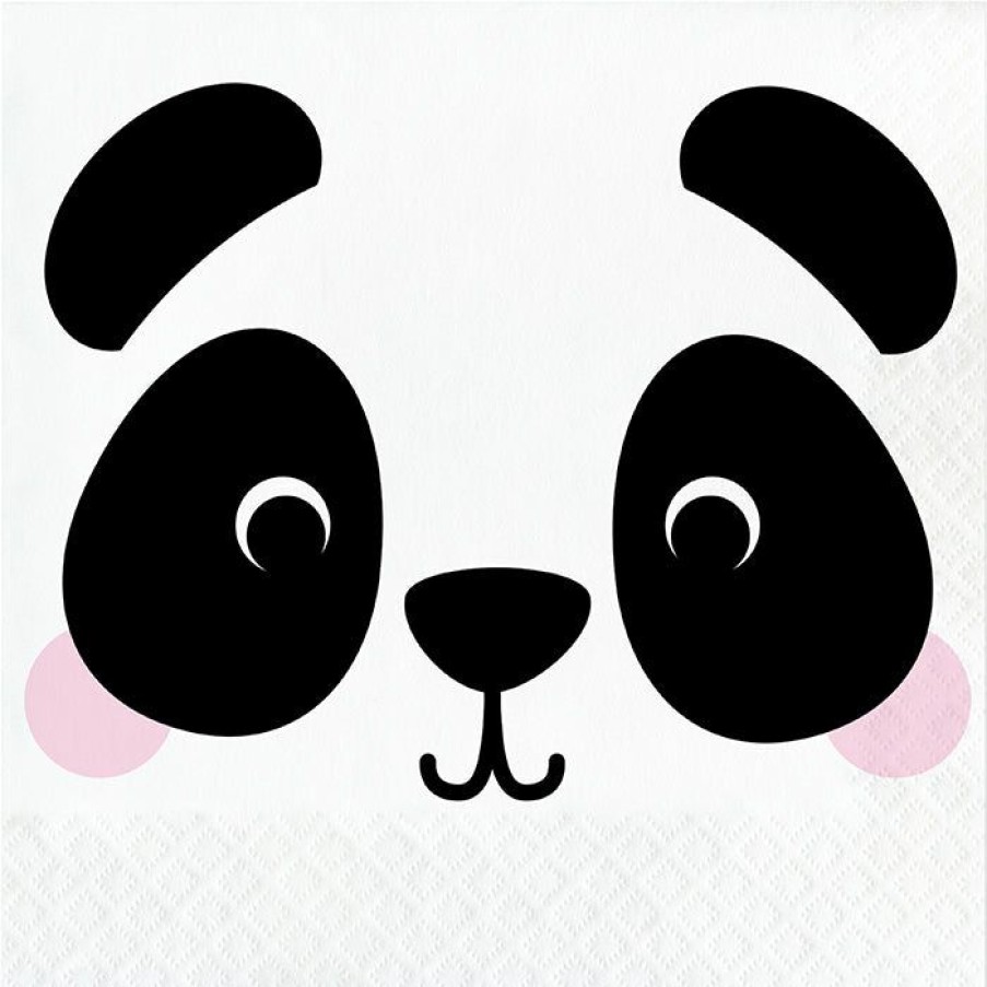 Birthdays * | Creative Converting Animal Faces Luncheon Napkin, Panda 16Ct Kids Birthday Party Themes