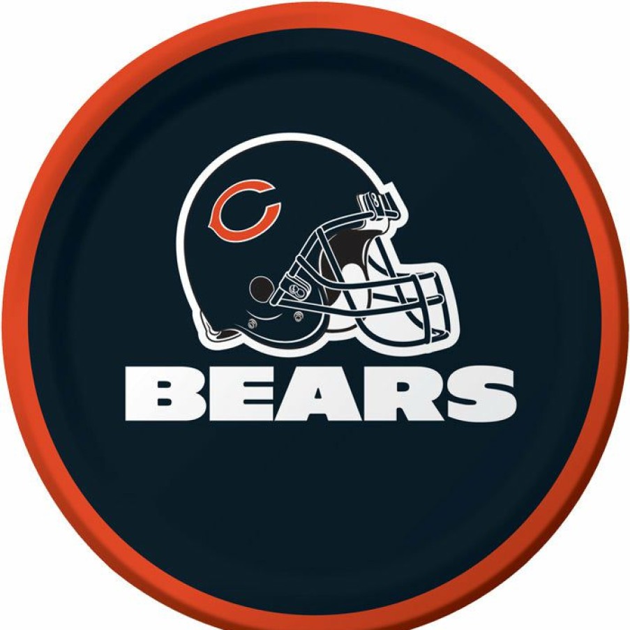 Sports * | Creative Converting Chicago Bears Dessert Plates, 8 Ct