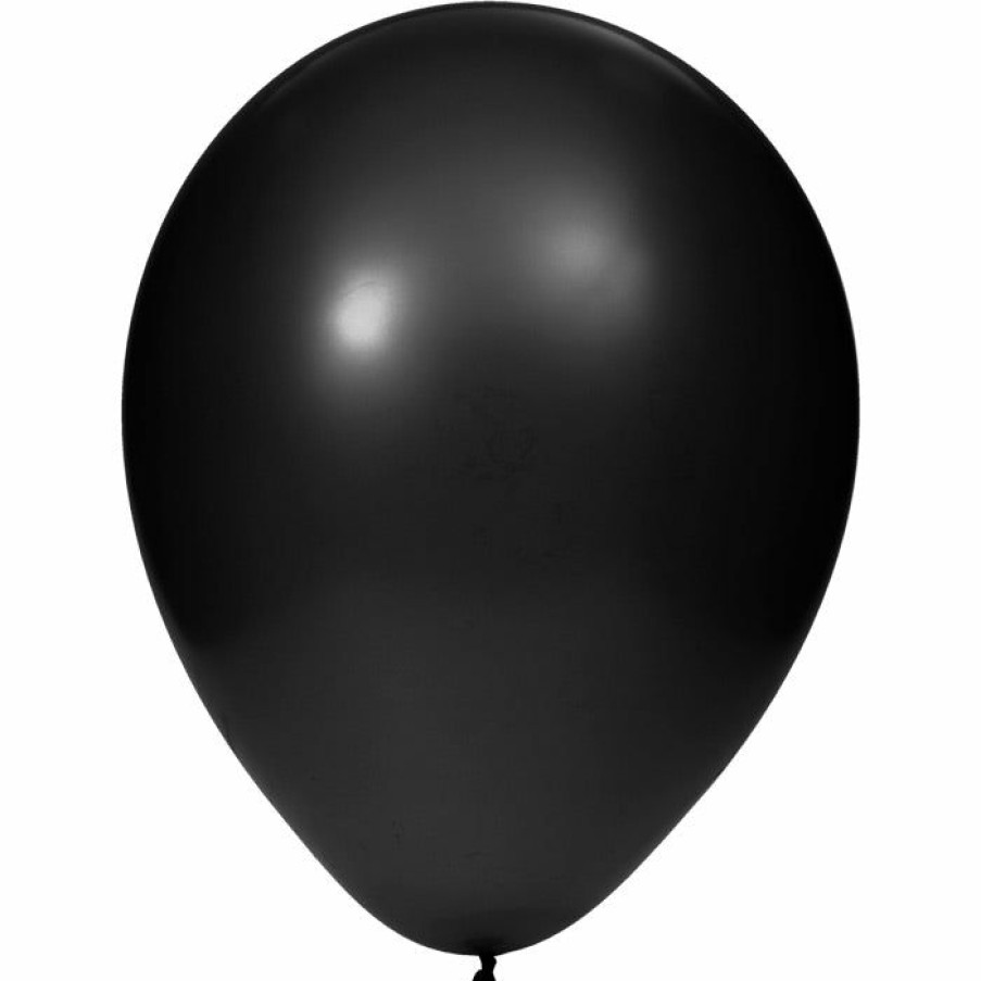 Solid Color Tableware * | Creative Converting Latex Balloons 12 Black, 15 Ct