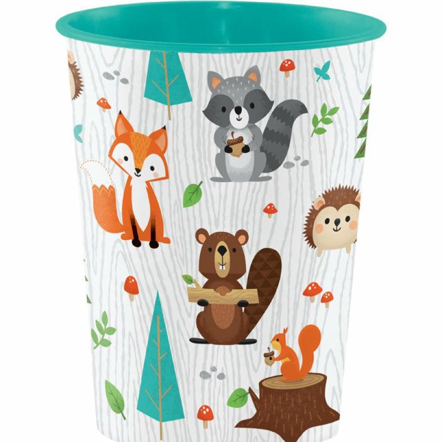 Birthdays * | Creative Converting Wild One Woodland Plastic Cup 1St Birthday Party Themes