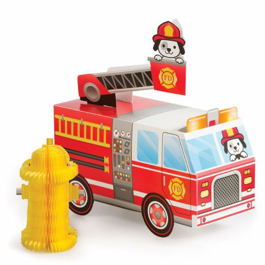 Birthdays * | Creative Converting Kids Birthday Party Themes Fire Truck Centerpiece