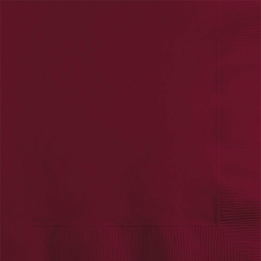 Solid Color Tableware * | Creative Converting Burgundy Beverage Napkin 2Ply, 50 Ct Solid Color Tableware