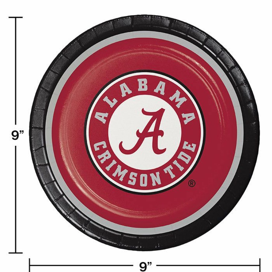 Sports * | Creative Converting Ncaa College Themed Party Decorations University Of Alabama Paper Plates, 8 Ct