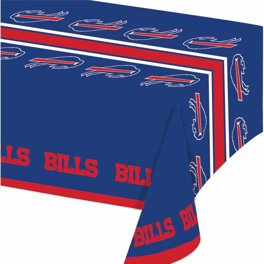 Sports * | Creative Converting Buffalo Bills Plastic Table Cover, 54 X 102