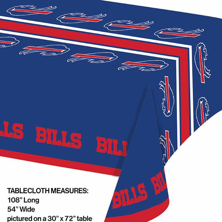 Sports * | Creative Converting Buffalo Bills Plastic Table Cover, 54 X 102