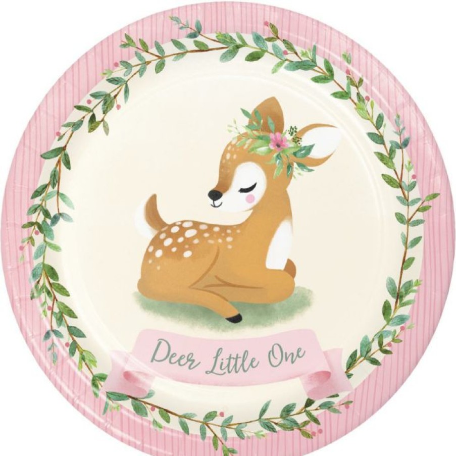 Birthdays * | Creative Converting Deer Little One First Birthday Paper Plates, 8 Ct