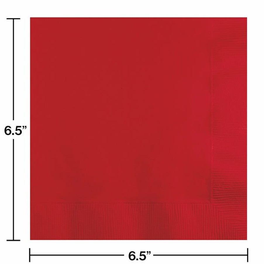 Solid Color Tableware * | Creative Converting Classic Red Luncheon Napkin 3Ply, 50 Ct