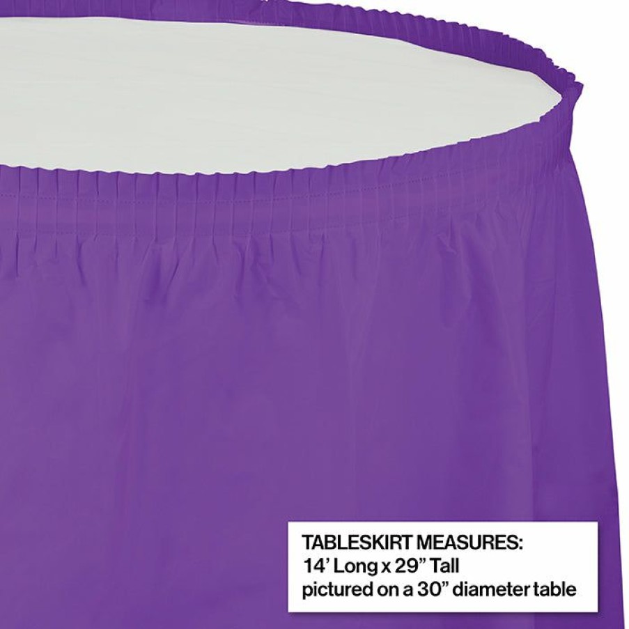 Solid Color Tableware * | Creative Converting Amethyst Plastic Tableskirt, 14 X 29