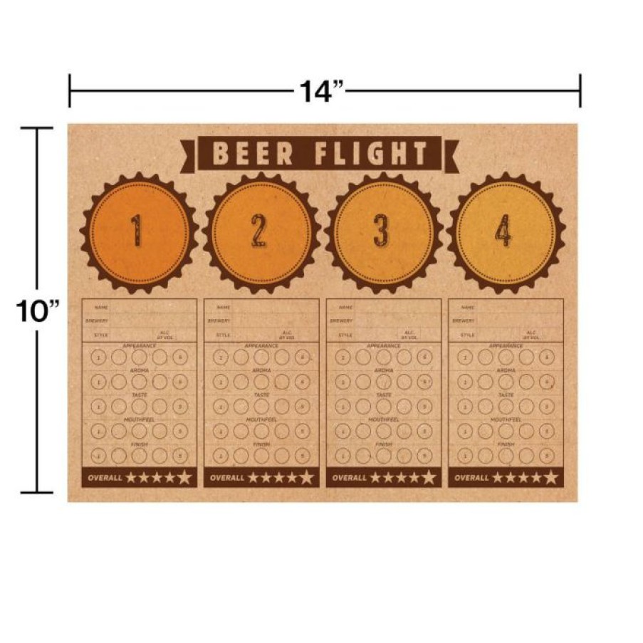 Birthdays * | Creative Converting Cheers & Beers Placemat, Beer Flight (288/Case) Adult Birthday Party Themes