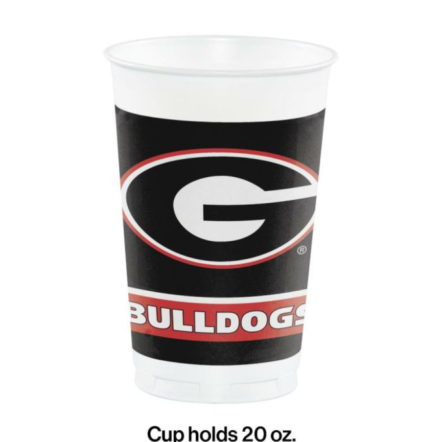 Sports * | Creative Converting Ncaa College Themed Party Decorations University Of Georgia 20 Oz Plastic Cups, 8 Ct