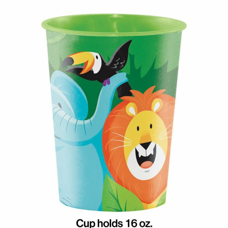 Birthdays * | Creative Converting Kids Birthday Party Themes Jungle Safari Plastic Keepsake Cup 16 Oz.