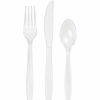 Solid Color Tableware * | Creative Converting Clear Assorted Cutlery Clear, 18 Ct Solid Color Tableware