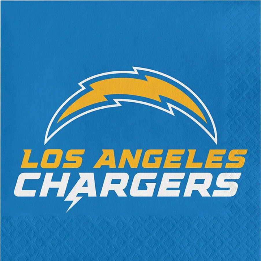 Sports * | Creative Converting Los Angeles Chargers Luncheon Napkin 16Ct