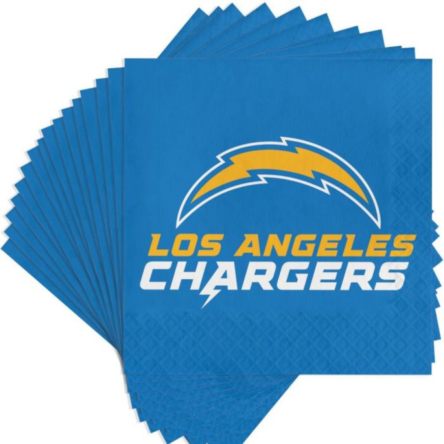 Sports * | Creative Converting Los Angeles Chargers Luncheon Napkin 16Ct