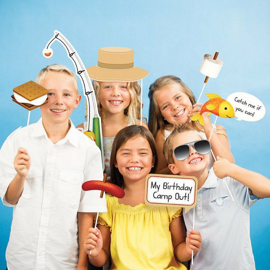 Birthdays * | Creative Converting Camping Photo Booth Props, 10 Ct Kids Birthday Party Themes