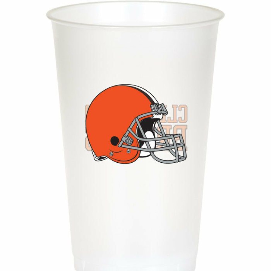 Sports * | Creative Converting Cleveland Browns Plastic Cup, 20Oz, 8 Ct