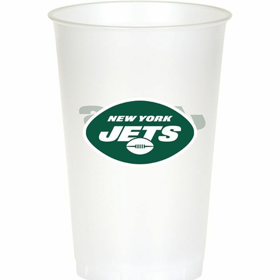 Sports * | Creative Converting Nfl And Football Party Supplies New York Jets Plastic Cup, 20Oz 8Ct