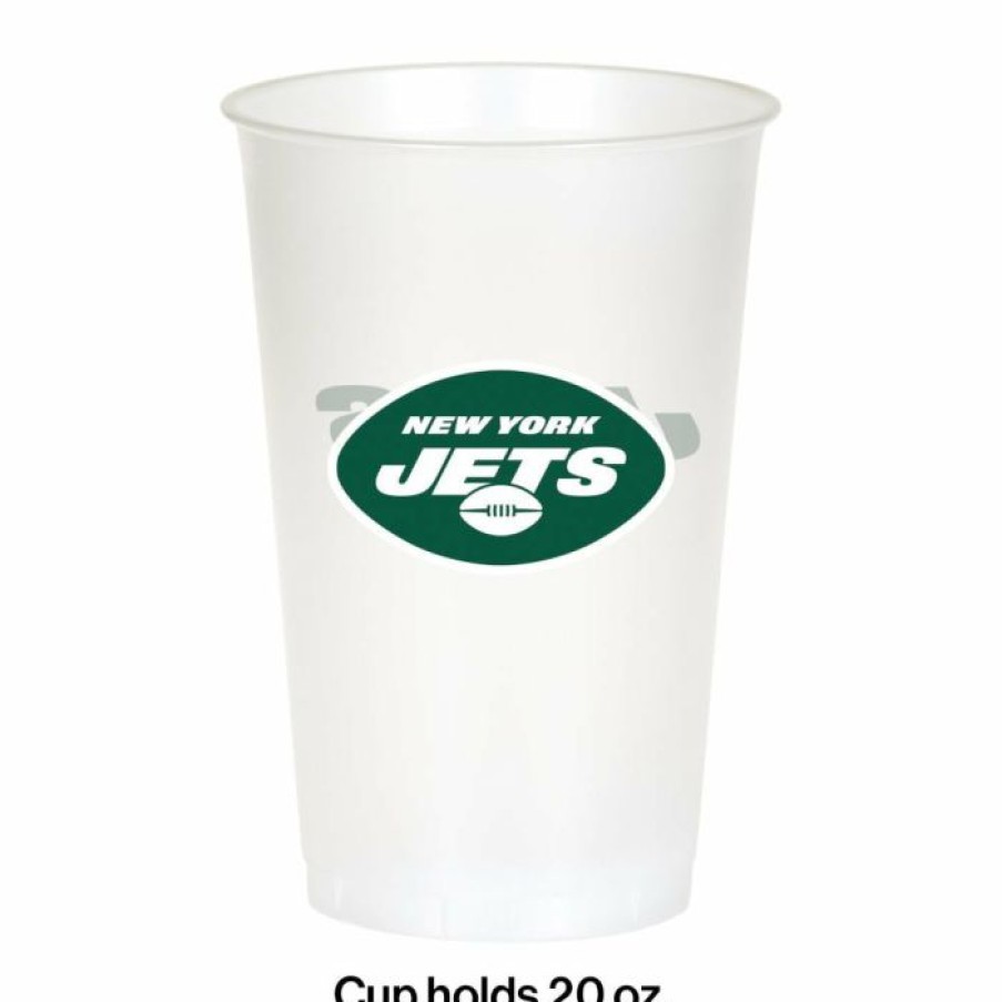 Sports * | Creative Converting Nfl And Football Party Supplies New York Jets Plastic Cup, 20Oz 8Ct