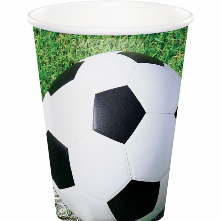 Sports * | Creative Converting Sports Fanatic Soccer Hot/Cold Paper Paper Cups 9 Oz., 8 Ct Soccer Party Decorations