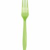 Solid Color Tableware * | Creative Converting Fresh Lime Green Plastic Forks, 50 Ct