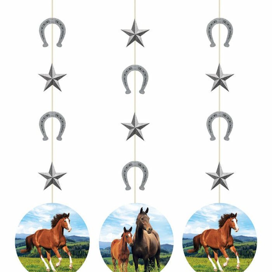 Birthdays * | Creative Converting Kids Birthday Party Themes Horse And Pony Hanging Cutouts, 3 Ct