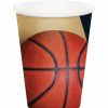 Sports * | Creative Converting Basketball Party Decorations Sports Fanatic Basketball Hot/Cold Paper Paper Cups 9 Oz., 8 Ct