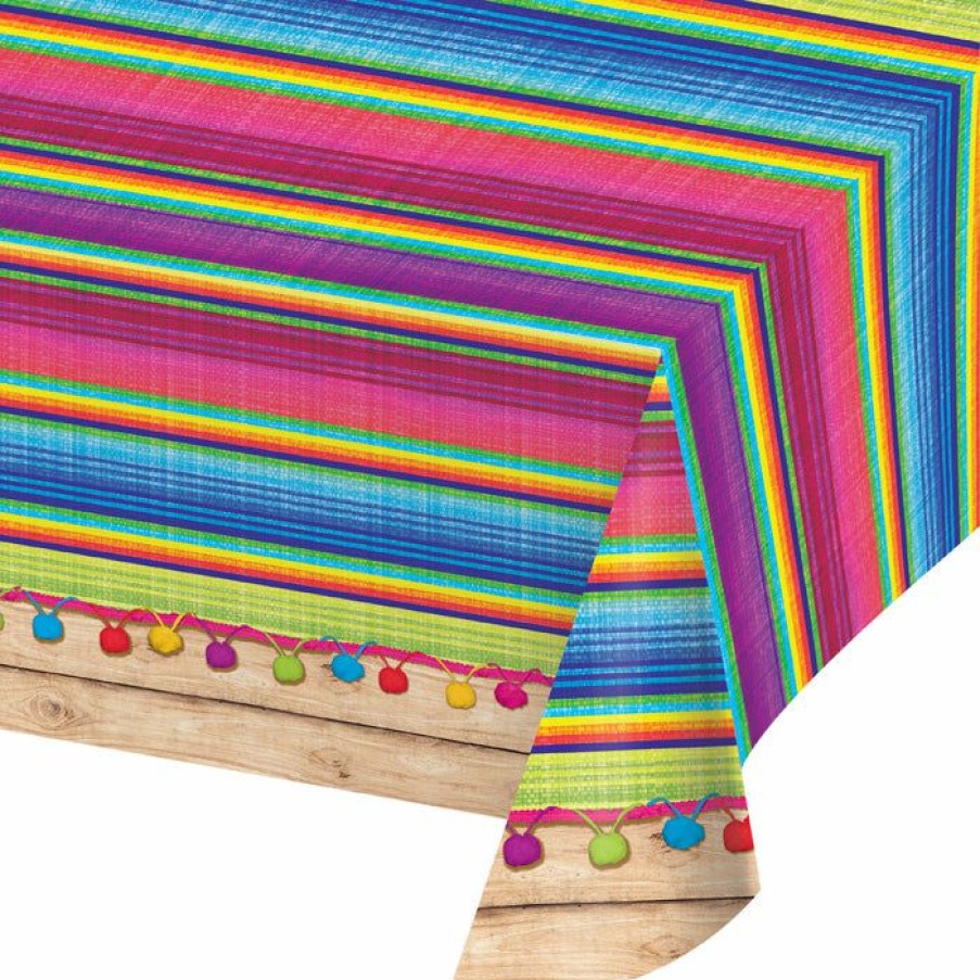 Holidays * | Creative Converting Serape Plastic Tablecover All Over Print, 54 X 102 Cinco De Mayo And Fiesta Party Decorations