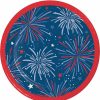 Holidays * | Creative Converting Fun Fireworks Dessert Plate 8Ct