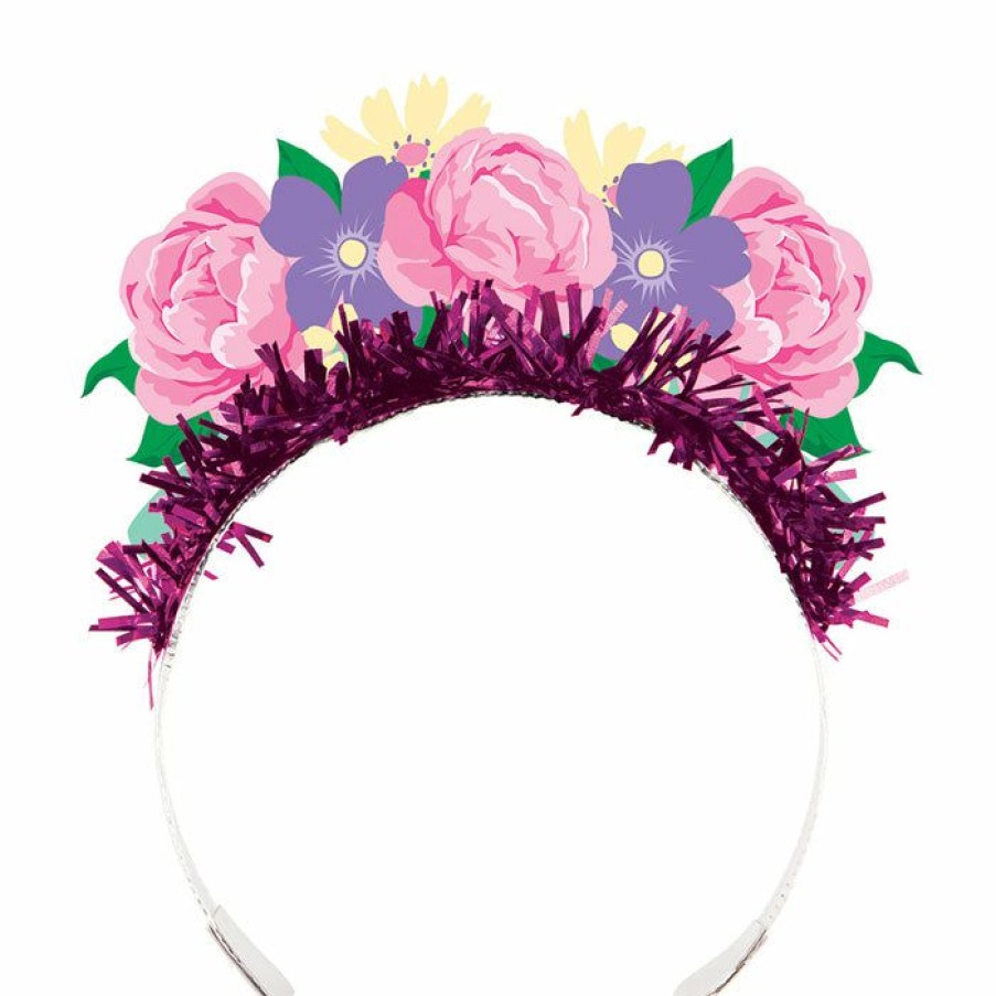 Birthdays * | Creative Converting Kids Birthday Party Themes Floral Tea Party Tiaras With Fringe (48/Case)