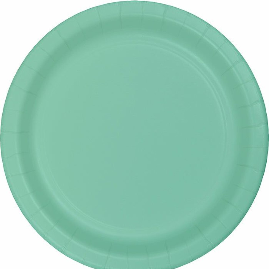 Solid Color Tableware * | Creative Converting Fresh Mint Green Dessert Plates, 24 Ct