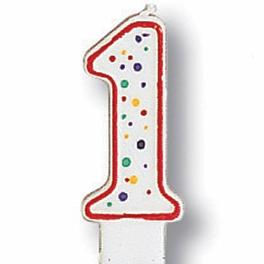 Birthdays * | Creative Converting Polka Dot #1 Candle