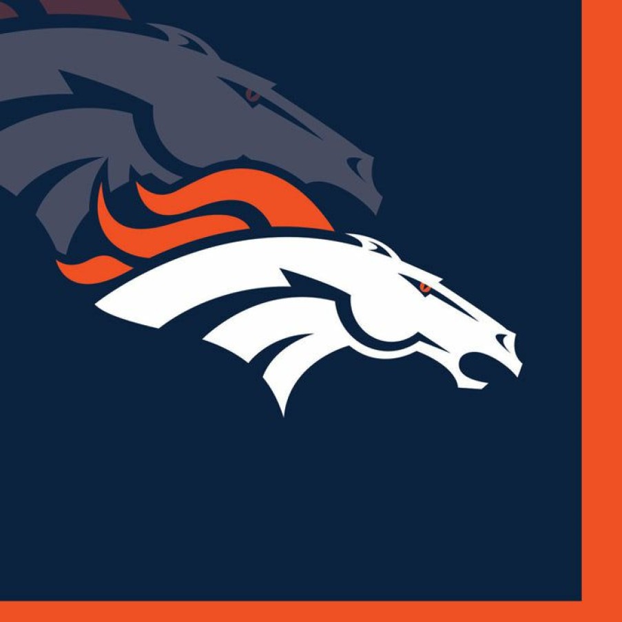 Sports * | Creative Converting Denver Broncos Beverage Napkins, 16 Ct