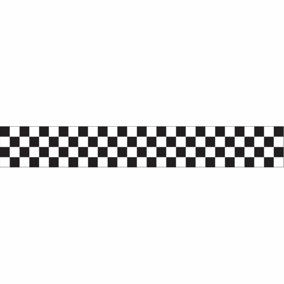 Sports * | Creative Converting Black And White Check Streamer Racing Theme Party Decorations