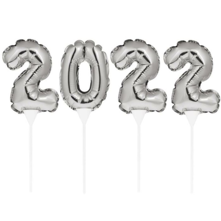 Holidays * | Creative Converting New Year'S Eve Party Supplies 2022 Balloon Cake Topper Set, 4 Ct